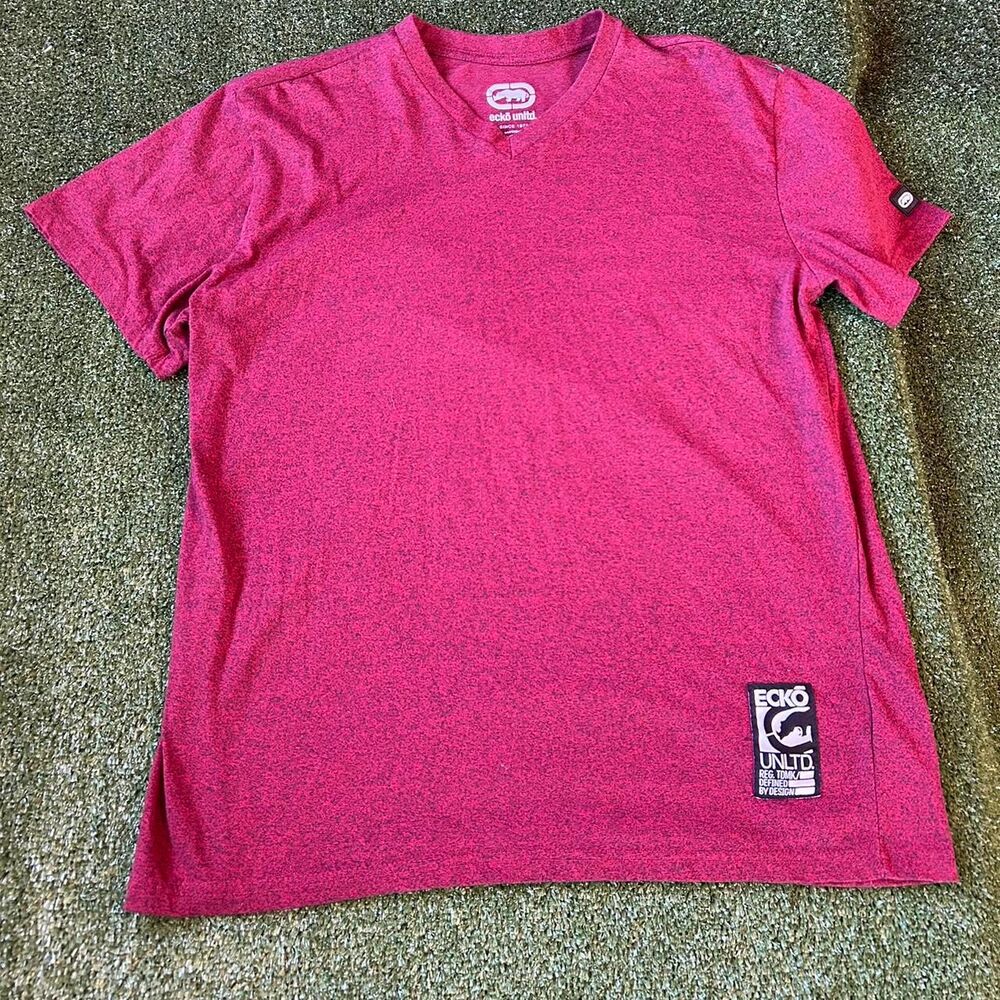 Ecko-unltd Men's Red and Pink T-shirt